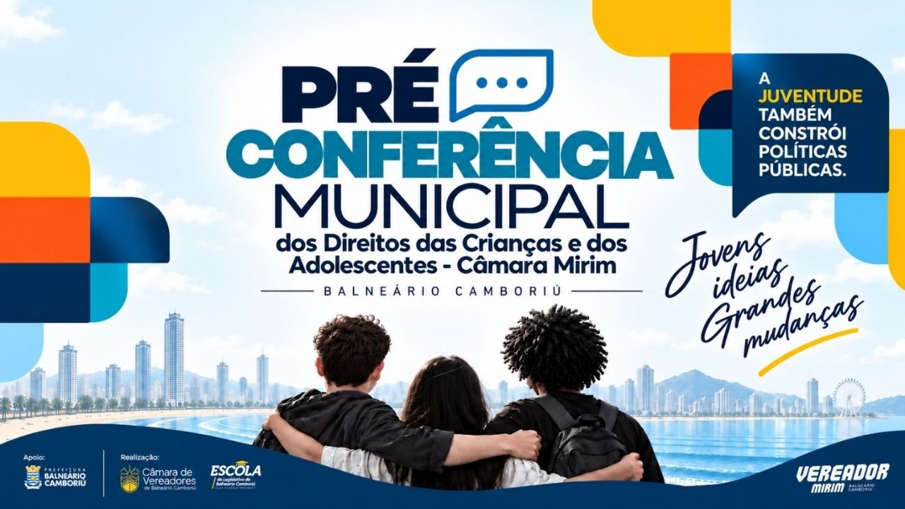 Câmara Mirim de Balneário Camboriú,Pré-Conferência dos Direitos da Criança,Pré-Conferência em Balneário Camboriú,direitos da criança e do adolescente,Conferência Municipal dos Direitos da Criança,Câmara de Balneário Camboriú,Programa Vereador Mirim,CMDCA Balneário Camboriú,participação da juventude,participação social,controle social,direitos da juventude,Conferência dos Direitos da Criança em BC,Univali Balneário Camboriú,políticas para crianças e adolescentes,democracia participativa,Sistema de Garantia de Direitos,juventude em Balneário Camboriú