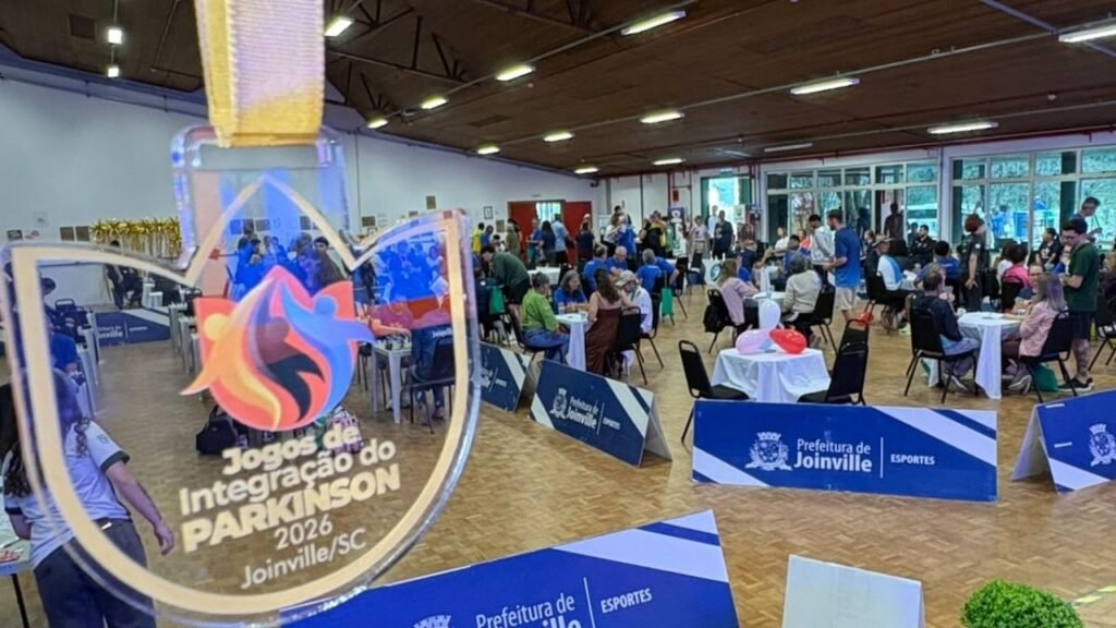 Jogos de Integração do Parkinson,atletas de Balneário Camboriú,Parkinson em Balneário Camboriú,Associação Viva Parkinson BC,Fundação Municipal de Esportes,FME Balneário Camboriú,competição nacional de Parkinson,esporte para pessoas com Parkinson,atividade física e Parkinson,tratamento do Parkinson,inclusão no esporte,atletas com Parkinson,Jogos de Integração do Parkinson em Joinville,Balneário Camboriú no esporte,atletas catarinenses,esporte adaptado,saúde e qualidade de vida,Parkinson Santa Catarina,competição de Parkinson