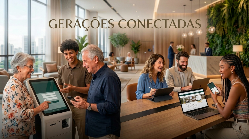 Geração Z, os Millennials, os Idosos e a tecnologia hoteleira