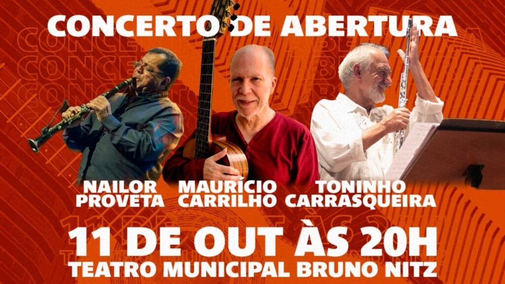 Festival de Choro de Balneário Camboriú,2º Festival de Choro de BC,Festival de Choro 2026,Choro em Balneário Camboriú,eventos em Balneário Camboriú,música em Balneário Camboriú,Teatro Bruno Nitz,Maurício Carrilho,Nailor Proveta,Toninho Carrasqueira,concerto de Choro,música brasileira,música instrumental brasileira,eventos culturais em Balneário Camboriú,programação cultural em Balneário Camboriú,oficinas de Choro,Rodas de Choro,eventos gratuitos em Balneário Camboriú,cultura em Santa Catarina,turismo cultural em Balneário Camboriú