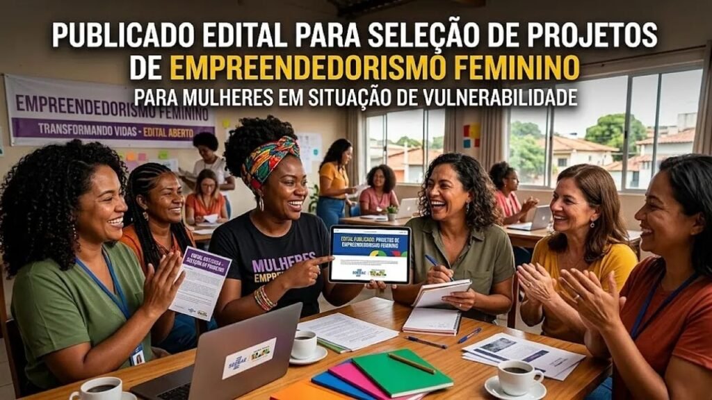 Projeto Nacional Juntas por Elas,edital de empreendedorismo feminino,empreendedorismo feminino no Brasil,projetos para mulheres vulneráveis,apoio a mulheres empreendedoras,mulheres vítimas de violência doméstica,edital Governo Federal 2026,Ministério do Empreendedorismo,seleção de projetos de empreendedorismo,financiamento para empreendedorismo feminino,repasse de R$ 200 mil,Juntas Comerciais,autonomia econômica feminina,formalização de negócios,acesso ao crédito para mulheres,educação empreendedora,políticas públicas para mulheres,inscrições Juntas por Elas 2026,prazo do edital Juntas por Elas