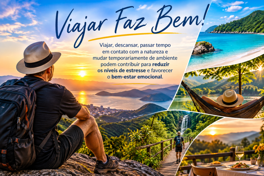 Viajar reduz níveis de estresse e favorece bem-estar emocional