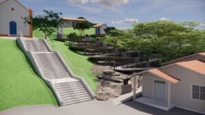 rampa de acessibilidade Capela Santo Amaro,Capela Santo Amaro,Balneário Camboriú,Bairro da Barra,acessibilidade em Balneário Camboriú,rampa de acessibilidade,projeto Capela Santo Amaro,patrimônio histórico de Balneário Camboriú,patrimônio histórico estadual,turismo religioso em Balneário Camboriú,Fundação Catarinense de Cultura,FCC,Amfri,Associação dos Municípios da Foz do Rio Itajaí,caminho de fé,Via-Sacra,acessibilidade para pessoas com deficiência,acessibilidade para idosos,reforma Capela Santo Amaro,licitação rampa Capela Santo Amaro
